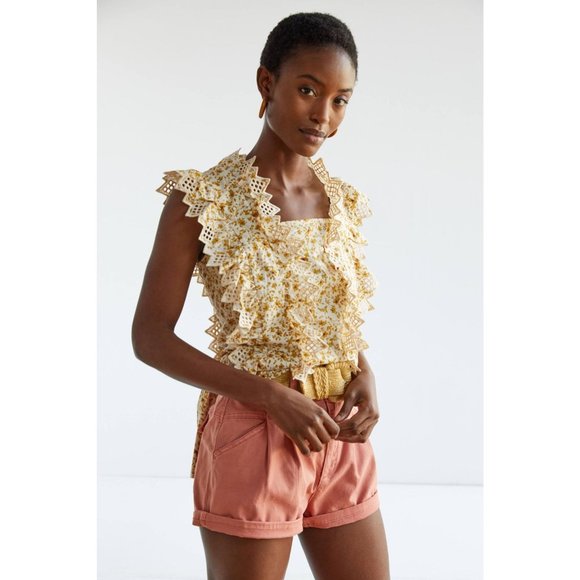 Anthropologie Blue Tassel Trina Bow Blouse - Picture 5 of 12